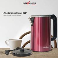 Gambar Advance AK-185 / AK185 Teko Listrik Electric Kettle Ukuran 1.8 Liter - Wine Red dari Surya Mitra Online undefined 3 Tokopedia