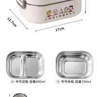 Gambar SNOOPY Lunch Box anak Stainless / Kotak makan plastik/ Kotak bekal 304 - Pink dari Sams Baby undefined 4 Tokopedia