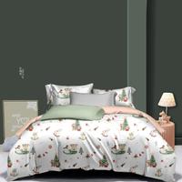 Gambar sprei sutra organik sutra Tencel 60's edisi Natal 1 UK.180x200x30 dari sprei alhusna undefined 5 Tokopedia