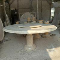 Gambar Meja Makan Marmer Tulungagung Model Putar dari Arsakha Multistone undefined 1 Tokopedia