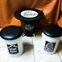 Gambar Harga Lelang!! Kursi Tong Kaleng Asli (Bukan Duplek) Set 2 Kursi 1 - Hitam Polos, Alas Busa Hitam dari SogutCase undefined 4 Tokopedia