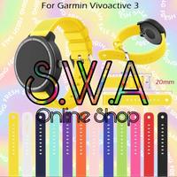 Gambar Strap Silicone Silikon Watch Band Tali Jam Garmin Vivoactive 6 5 3 Vivo Active 3 Move Hr Acc - Hitam dari SmartWatchAcc undefined 1 Tokopedia