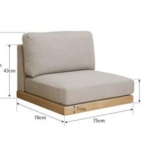 Gambar sofa lantai lesehan ala jepang/sofa japandi style/Sofa stylish taupe 2 seater/sofa lantai minimalis kaki jati solid - 1 Pasang Sofa dari Teakur Home Furniture undefined 5 Tokopedia