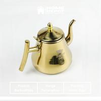 Gambar Teko Teh Dengan Saringan Stainless Steel 1 Liter Gooseneck Kettle - Gold dari Home Depot Jakarta undefined 1 Tokopedia