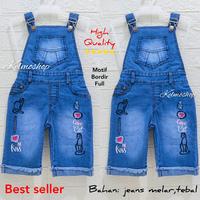 Gambar wearpack/ overall / celana kodok pendek jeans anak perempuan 1-7th - 3th dari Kelmoshop undefined 1 Tokopedia