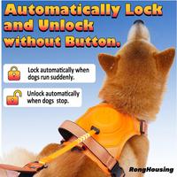 Gambar tali tuntun anjing otomatis automatic adjustable dog harness collar auto lock retractable - size M dari acosonic undefined 4 Tokopedia
