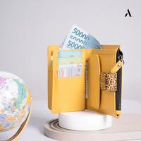 Gambar Dompet Wanita Kecil Lipat Kulit Asli - SEKAR WALLET - Kuning dari Ultimate Leather Go undefined 3 Tokopedia