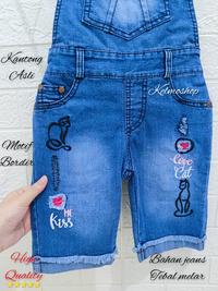 Gambar wearpack/ overall / celana kodok pendek jeans anak perempuan 1-7th - 3th dari Kelmoshop undefined 3 Tokopedia