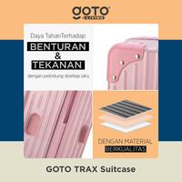 Gambar Goto Trax Koper Kabin Bagasi Suitcase Cabin Traveling Besar Kecil - CREAM BROWN, 20IN dari Goto.Indonesia undefined 3 Tokopedia