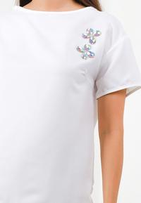 Gambar LLACES Clothing - Blouse Wanita - Basic Tee Blouse with Crystal -White - S dari LLACES Clothing undefined 4 Tokopedia