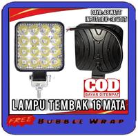 Gambar Lampu Tembak Sorot LED 16 MATA Kotak 12 - 24 V Mobil Truk Bus - 16 MATA ABS dari OtomoHOme undefined 1 Tokopedia