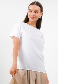 Gambar LLACES Clothing - Blouse Wanita - Basic Tee Blouse with Crystal -White - S dari LLACES Clothing undefined 1 Tokopedia