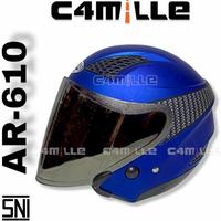 Gambar Terbaru !!! Helm Arl Model Zeus Polos Blue Doff Half Face Kaca Iridium dari zonabelanja123 undefined 4 Tokopedia