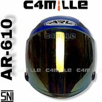 Gambar Terbaru !!! Helm Arl Model Zeus Polos Blue Doff Half Face Kaca Iridium dari zonabelanja123 undefined 2 Tokopedia