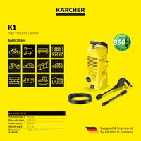 Gambar Karcher High Pressure Washer K1 Pencuci Bertekanan 90 Bar 850 Watt dengan Selang 3m & Tombak Semprot Satu Jet Ideal untuk Pembersihan Rumah dan Taman dari Toko Karcher Shop undefined 2 Tokopedia