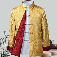 Gambar Cheongsam Laki-laki Lengan Panjang Warna Bolak Balik Atasan Imlek Pria - Biru/Merah , S dari Terry Lie Store undefined 2 Tokopedia