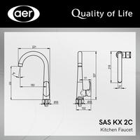 Gambar AER Kran Dapur Dingin Keran Air Kuningan - Kitchen Faucet SAS KX2C dari Sutindo Shop undefined 2 Tokopedia