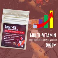 Gambar MULTI VITAMIN IKAN HIAS LENGKAP - SUPER-VIT GROWTH AND COLOR 6 gr dari BYO-Aquaculture undefined 1 Tokopedia