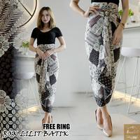 Gambar OYZ Rok Lilit Batik Bawahan Kebaya Kain Serut Instan Free Ring - Toraja Hitam dari Hadinataz undefined 4 Tokopedia