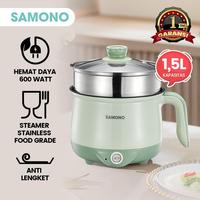 Gambar SAMONO Panci Listrik 1,5 Liter Ceramic Coating + Steamer Stainless dari Belio Houseware undefined 1 Tokopedia