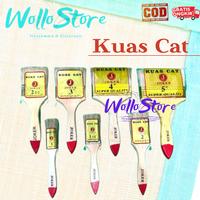 Gambar Kuas Cat 1", 1.5" ,2" ,2.5" ,3" , 4" ,5" Kuas Cat Tembok Gagang Kayu - Kuas 1inch dari Wollostore undefined 1 Tokopedia