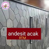 Gambar Batu alam andesit acak random. RTM - yang di bakar dari putri flower & stone undefined 1 Tokopedia