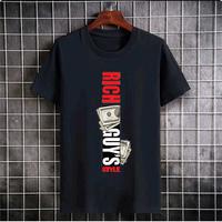 Gambar Kaos Oblong Pria sablon Rich Guy's size M-XXL - Hitam, XL dari Snowshop undefined 1 Tokopedia