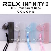 Gambar CASE RELX INFINITY 2 WITH LANYARD MODEL TPU TRANSPARENT CLEAR SOFT - Clear Black dari JakeyOnlineShop undefined 2 Tokopedia