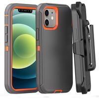 Gambar Armored 3-in-1 Phone Case For iPhone 15 14 13 12 11 Pro Max Shockproof - Orange dari Pear' Case undefined 3 Tokopedia