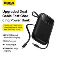 Gambar Baseus Qpow Pro Digital Display 10000mAh 22.5W Power Bank Type C cable - Hitam, 20000 mAh dari Bima Accessories Bali undefined 1 Tokopedia