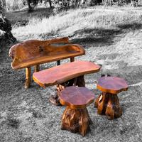 Gambar Satu Set Kursi Taman Unik Natural Akar Kayu Jati Custom Ibu Ayu dari Teak Root Store undefined 1 Tokopedia