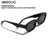 Gambar Seeouo Sunglasses AntiUV400 Protection Style Y2K Kotak Star TR90 95241 - BLACK GLOSSY dari Seeouo undefined 4 Tokopedia