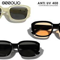 Gambar Seeouo Sunglasses AntiUV400 Protection Style Y2K Kotak Star TR90 95241 - BLACK GLOSSY dari Seeouo undefined 3 Tokopedia