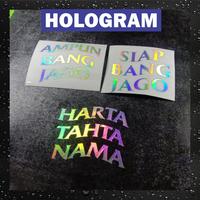 Gambar STIKER HARTA TAHTA WANITA DAN AMPUN BANG JAGO CUSTOM HOLOGRAM - hologram, 6cm dari SRIRAIYA.STICKER undefined 5 Tokopedia