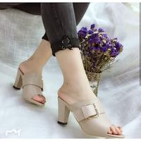 Gambar SENDAL SANDAL SELOP HIGH HEELS HAK TAHU PESTA KONDANGAN WANITA - CEWEK - Hitam, 38 dari LANGKAH JAYA STR undefined 5 Tokopedia