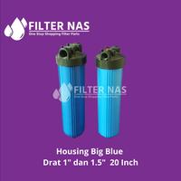 Gambar Housing Filter Big Blue 20 inch ( in-out 1.5 inch ) - drat 1 inch - Drat 1.5 Inch dari FILTER NAS undefined 1 Tokopedia