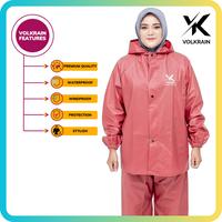 Gambar Jas hujan volkrain setelan celana pria wanita dewasa tebal anti rembes - Hijau Army, L dari Raincoat Volkrain Official undefined 4 Tokopedia