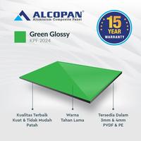 Gambar ACP Alcopan Glossy PE 3mm 4mm 2 Meter Alumunium Composite Panel - Green Glossy, 3mm dari TOV bandung undefined 4 Tokopedia