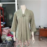 Gambar (HANYA ATASAN) Kebaya floy BRUKAT glitter 7/8 /HIJAU BOTOL - MOCCA, L dari TANAH ABANG COLECTION undefined 4 Tokopedia
