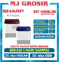 Gambar MESIN CUCI SHARP EST 1490 14 KG 2 TABUNG 1490 14KG DOLPHINWAVE - packing kayu dari MJ GROSIR ELEKTRONIK undefined 1 Tokopedia