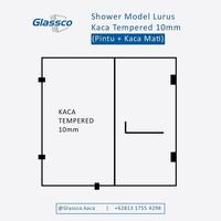 Gambar Kaca Tempered 10mm Ceramic Painted White Cubicle - Pesanan Bu Kekeu dari Glassco Kaca undefined 1 Tokopedia