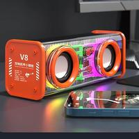 Gambar V8 speaker Bluetooth Mecha transparan suara ganda, cahaya RGB - V8 RGB BLOETOT dari JVN Online undefined 1 Tokopedia