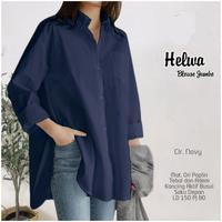 Gambar blus wanita kemeja kerja atasan wanita helwa deka polos Baju Katun Kantor - code 3, M dari Batik Kalimataya undefined 2 Tokopedia