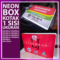 Gambar Neon Box Kotak 1 Sisi Full Acrylic I Sign Box Akrilik Tinggal Pasang - 40X40 cm dari Cakra Advertising undefined 1 Tokopedia