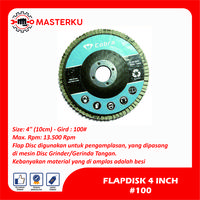 Gambar Flap Disc 4 Inch Gird 60, 80, 100,180# / Amplas Susun / Gerinda Amplas - 60 dari Masterku Teknik undefined 3 Tokopedia
