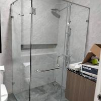 Gambar Kaca Tempered 10mm Ceramic Painted White Cubicle - Pesanan Bu Kekeu dari Glassco Kaca undefined 5 Tokopedia