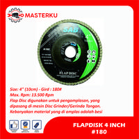 Gambar Flap Disc 4 Inch Gird 60, 80, 100,180# / Amplas Susun / Gerinda Amplas - 60 dari Masterku Teknik undefined 4 Tokopedia