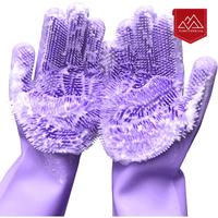 Gambar Sarung tangan silicone gloves silikon sarung tangan cuci piring wc - Biru dari Toso Mart undefined 3 Tokopedia