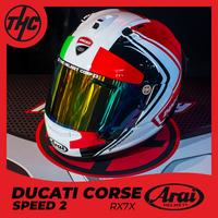 Gambar ARAI RX7X DUCATI CORSE SPEED 2 FULL FACE HELMET ORIGINAL dari THC Helmet Tangerang undefined 3 Tokopedia