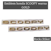 Gambar Emblem Motor Scoopy 2021 Baru warna GOLD EMAS 3D timbul dengan perekat - 1pcs dari Rocks Stiker undefined 1 Tokopedia